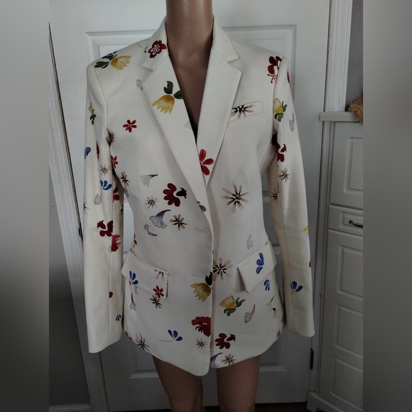 Rosie Assoulin Women's Classic Cotton Blazer In Floral Small - Picture 2 of 9